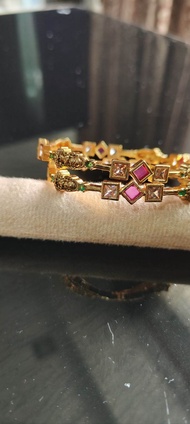 Indian bangles set gold plated /ad stone antique bangles/ traditional bangles/Indian bangles for wom