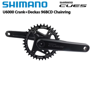 Shimano CUES ข้อเหวี่ยง U6000พร้อม96BCD จานหมุน30T 32T 34T 36T 38T 170MM สำหรับจักรยานเสือภูเขาของแท