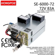 0-72V 83A 6000W Adjustable Power Supply AC-DC 0-5V 0-10V PLC PMW Signal Control Transformer, suitabl