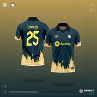 <APUN>Jersey Viral OOTD 2023 TIKTOK Murah Berkolar Baju Lelaki Retro Jersey Collar Flame Japanese