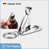 Stainless Steel Ultra-thin Nail Clippers with Bottle Opener  Multifunctional Nail Cutter With Keychain Manicure Pedicure Tool Nail Clipper