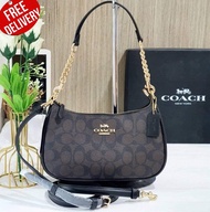 COACH กระเป๋าสะพาย CA548 TERI SHOULDER BAG IN SIGNATURE CANVAS