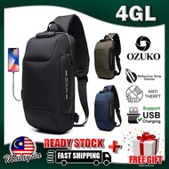 🈖4GL Ozuko 9223 Crossbody Bag USB Anti Theft Cross Body Bag Men Sling Bag Men Slingbag Sling Bag Lel