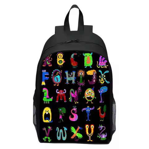 16 inch children's backpack Alphabet Lore alphabet legend elementary school backpack boys and girls 