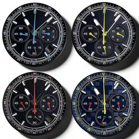 35.5mm No logo Modern Racer Watch Dial Matte Chronograph For Seiko TAG Heuer Formula 1 VK63/VK67 Qua