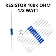 100K Ohm 1/2 Watt Resistor – Axial Type Color Code Brown Black Yellow