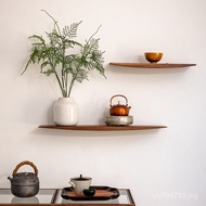 Rak Penyimpanan Paparan Rak Tunggal Dipasang di Dinding Kayu Pepejal Terapung Hiasan Dinding TV DIY 