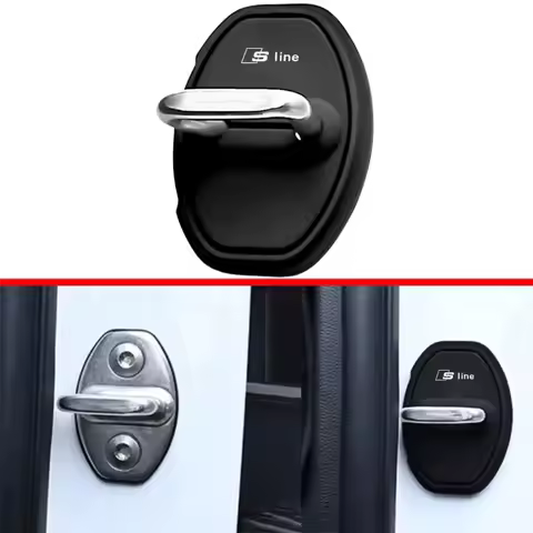 4PCS Silicone Car Door Lock Cover Door Stopper Protector Valve Cap For Audi SLINE A4 B8 B6 B9 B7 A3 