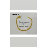 Rantai/Gelang tangan Pandora EMAS916/ 916Gold Pandora bracelet/Dragon design bracelet