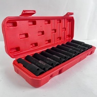 MATA APR AP53 STEEL Shock Deep impact wrench 1/ 2 inch 8mm to 24mm hexagon socket 10PC TRANSPARENT