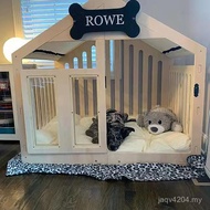 Solid Wood Kennel Cat Dog Villa Dog House Waterproof Cushion with Dog Four Seasons House Universal R