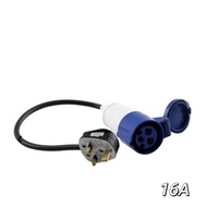 {fast delivery}UK BS1363 plug to IEC60309 CEE 16A 3pin extension cable cord