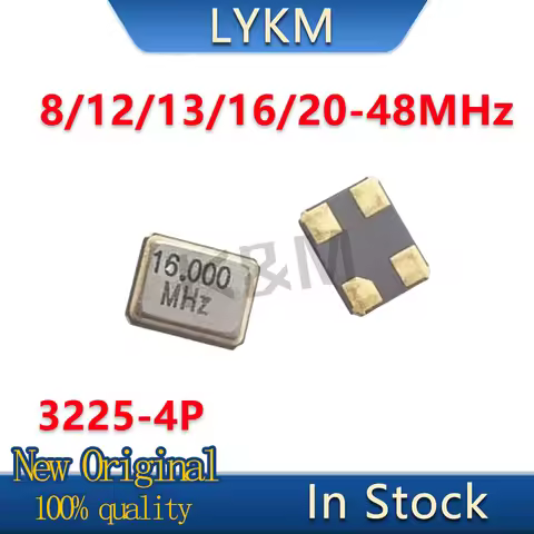 10/PCS 3225_4P patch passive quartz crystal oscillator 8MHz 12MHz 13MHz 16MHz 20MHz 24MHz 25MHz 26MH