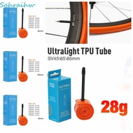 YISHO Ultra Light Inner Tube, TPU French Valve Bicycle Inner Tube, Portable Ultralight Orange Anti-a