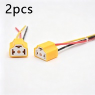 2PCS H4 car bulb socket ceramic lamp holder three wire three hole plug front headlight connector