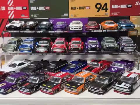 MINIGT 1/64 Alloy car model Collection Datsun Civic 510 KAIDO HOUSE GTR R33 R34