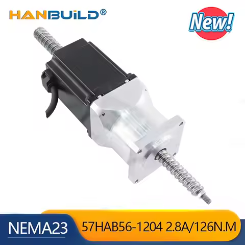 57 ball stepper motor NEMA23 Through ball screw motor 126N.CM 2.8A 57HAB56-SFU1240 nut 300mm for CNC