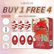 Saludent inai kuku tahan lama Nail Dye Powder(Burgundy + Maroon + Merah)(3 packs/box)