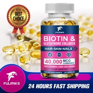 Biotin & Glutathione Collagen Capsules, With Vitamins A, D, B6, B12, Biotin Glutathione, For Improve