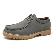 Classic Japanese Style Mens Work Shoes Vintage Casual Leather Shoes Lace-Up Debi Shoes Outdoor Climb