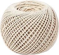 Natural Cotton Twine String - 1.2mm x 500 Ft for Cooking, Baking & Butchering | Butchers Twine (Natu