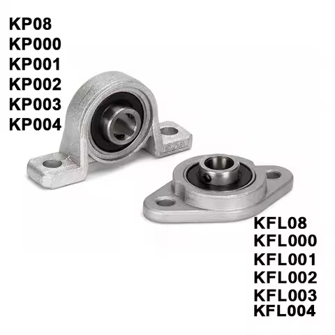 2Pcs Pillow Block Bearing Mounted Support KP08 KP000 KP001 KP002 KP003 KFL 08 000 001 002 003 004 8m