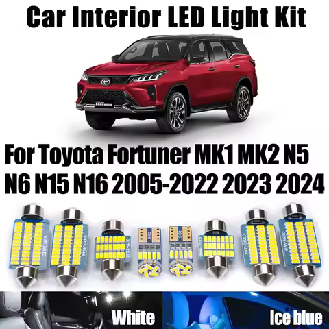 For Toyota Fortuner MK1 MK2 N5 N6 N15 N16 2005-2021 2022 2023 2024 Car Accessories LED Interior Read