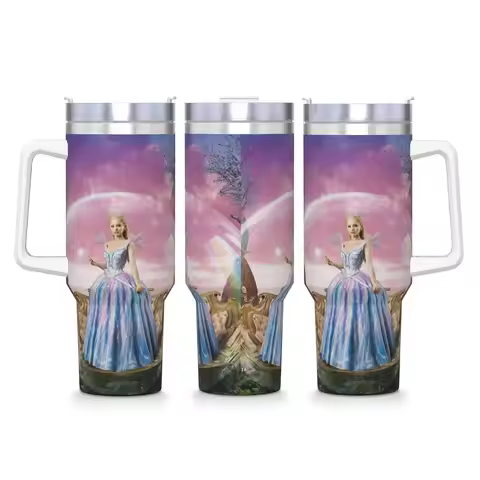 W-Wicked 2 Musical Movie Glinda Elphaba Stainless Steel Tumbler Beach Coffee Mug 40oz Mugs Cup Hot D