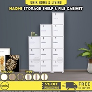 [UNIK] Naomi Storage Shelf with Lock File Cabinet Bookshelf | Rak Almari Kabinet Buku Fail Serbaguna