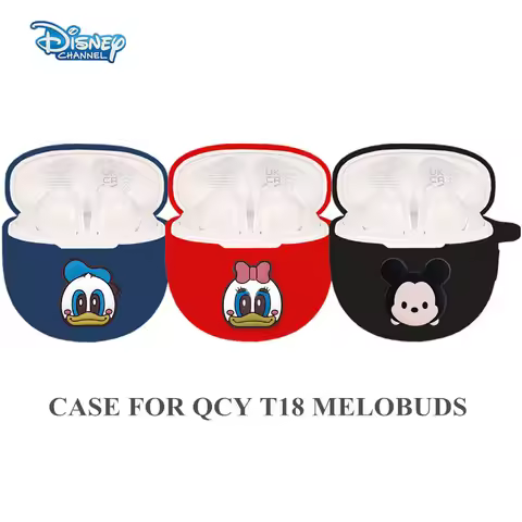 Cartoon Disney Earphone Case For QCY T18 MeloBuds Silicone Wireless Bluetooth Earbuds Charging Box P