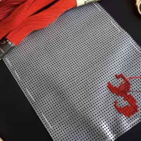 DIY Crafts Water Soluble Canvas Cross Stitch Supplies Transparent Waste Canvas for Cross Stitch 14CT
