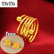 Cincin 916 Gold Ring Womens Spring Transfer Lucky Ring Jewelry