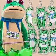Cute Funny Playful Frogman Cartoon Acrylic Anime Keychain Interesting Bag Pendant Lovely Earphone Case Small Key Ring