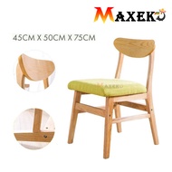 MAXEKO🕊N35 Artic Design Easel Wooden Dining Chair With Cushioned Seat Modern Furniture for AirBnB, Dining Hall and Café