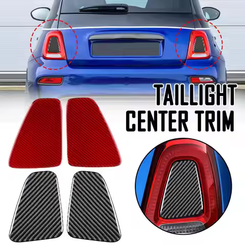 For Fiat 500 Car Taillight Trim Frame Cover Trim Sticker Cover Protective Carbon Car Taillight Decor