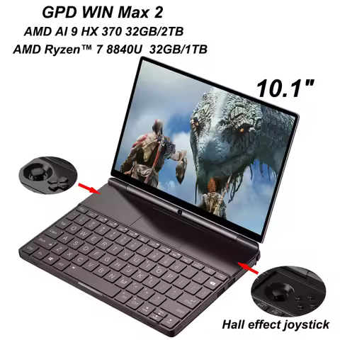 2025NEW GPD WIN Max 2 AMD AI 9 HX 370 32GB DDR5 2TB SSD 10.1 Inch Handheld Laptop PC Gaming Office L