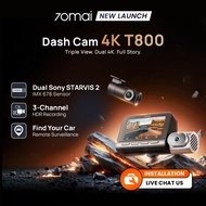 [New Launch] 70mai T800 Dashcam | 3 Channel Dashcam | Dual 4K HDR | 4G GPS & AI Parking Surveillance