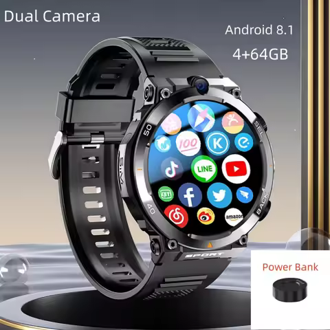4G+64G H10 Smartwatch Dual Camera Video Calls Wifi Google Play Download APP Software Large Battery C