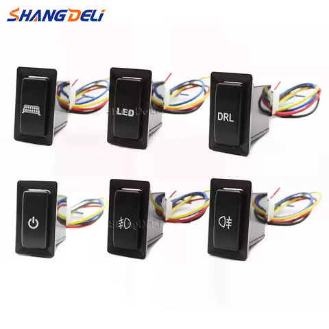 1 Pc Car Blue LED DRL Light Packing Radar Power On Off Camera Mirror Switch Button For Toyota LC95 F