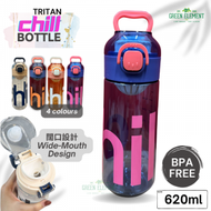 Tritan 闊口設計多功能水樽 BPA Free 620ml 【藍色】| 運動水樽 便攜健身水樽  戶外跑步 單車 跑步露營旅行