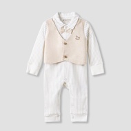 Babyshop Giggles Striped Waistcoat Overlay Sleepsuit