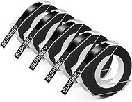 Compatible with Dymo Embossing Label Maker Refills, Suminey Black 3D Plastic Embossing Label Tape fo