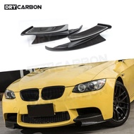 On sale Forged Carbon Car Front lip Splitters Flaps Cupwings For BMW 3 Series E90 E92 E93 M3 2007-20