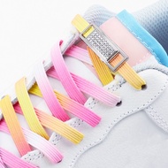 New No Tie Shoe Laces Diamond Lock Shoelaces Without Ties Glitter Elastic Laces Sneakers Tennis Flat