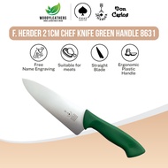 F. Herder 21CM Chef Knife Green Handle 8631 | Pisau Dapur Serbaguna | 厨师刀