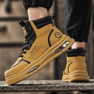 High-Top Martin Boots Rotating Buckle Overalls Motorcycle Shoes All-Match Casual Trendy Shoes Outdoo