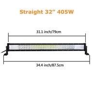 42'' 42Inch Tri-Row 1080W 108000Lm LED Light Bar Offroad Truck VAN Fit For Jeep Truck 4X4 4Wd ATV B