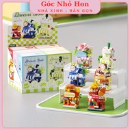 [Little Corner] Mini Assembly Set Shops, Building Block Models, Coffee Shops, Flower Shops, Tea Shop