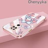 เคส Chenyyyka สำหรับ Xiaomi MI Redmi Note 9 Note 4 Note 4X Note 5 Pro Note 6 Pro Redmi เคส10X ลายการ์ตูนอะนิเมะหวานแหววววเมโลดี้ใหม่หรูหราชุบเคสมือถือขอบสี่เหลี่ยมกล่องกันกระแทกคลุมทั้งหมดป้องกันเลนส์กล้องเคสซิลิโคนนิ่ม