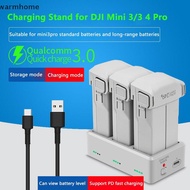 WHE Battery Charging Hub For DJI Mini 4 3 Pro  Battery Charger Charging Station  Three Channel Charg